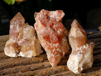 Natural Red Hematoid Quartz Clusters x 12 From Karoi, Zimbabwe