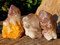 Natural Red Hematoid Quartz Clusters x 12 From Karoi, Zimbabwe