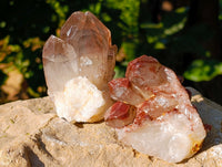Natural Red Hematoid Quartz Clusters x 12 From Karoi, Zimbabwe