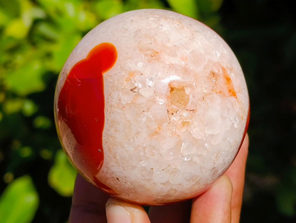 Polished Carnelian Agate Spheres x 3 From Madagascar - Toprock Gemstones and Minerals 