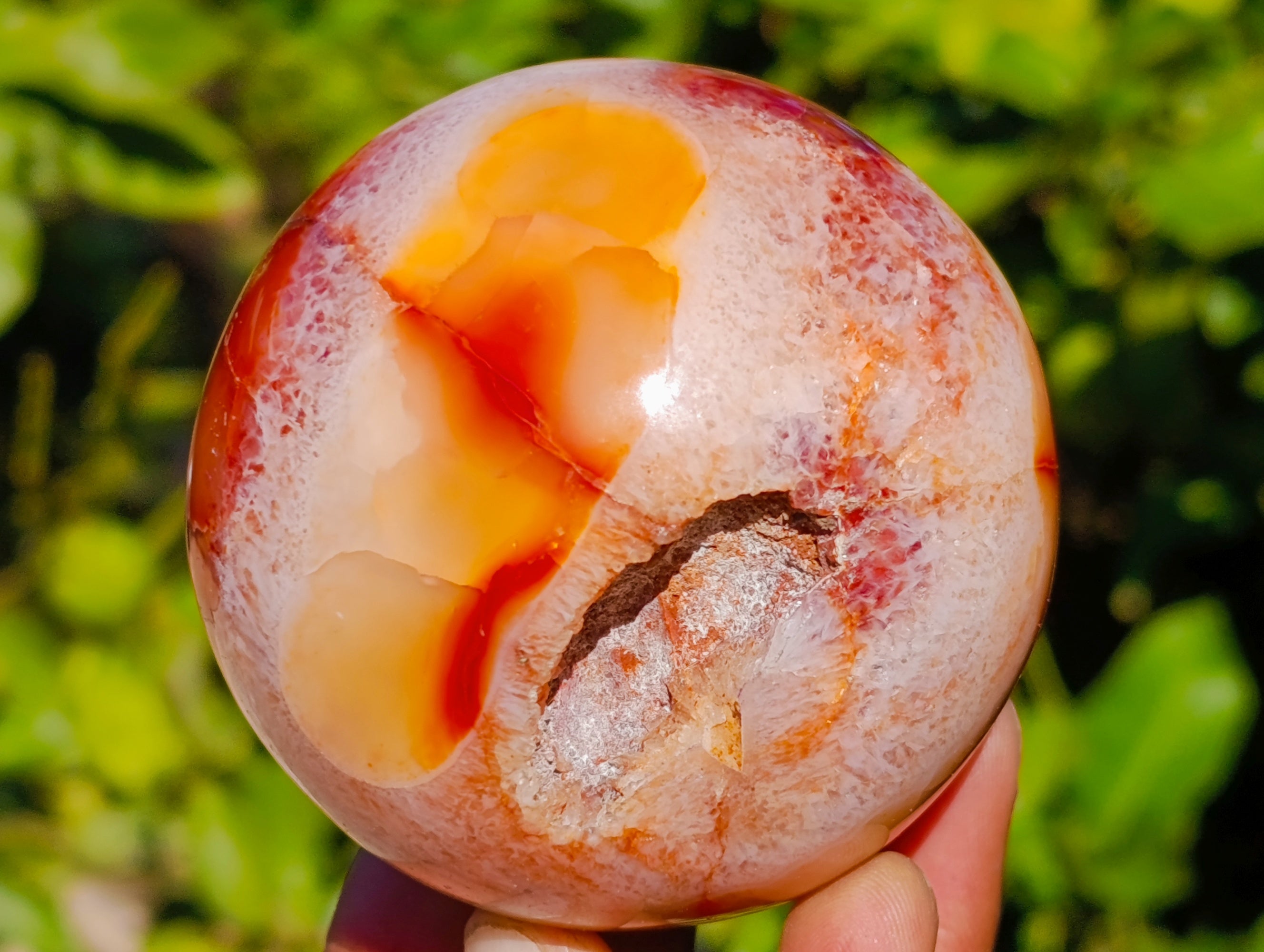 Polished Carnelian Agate Spheres x 3 From Madagascar - Toprock Gemstones and Minerals 