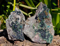 Natural Libethenite Crystals On Dolomite Matrix Specimens x 6 From Shituru, Congo