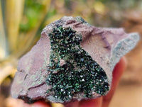 Natural Libethenite Crystals On Dolomite Matrix Specimens x 6 From Shituru, Congo