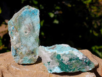 Natural Drusy Coated Chrysocolla and Malachite with Hemimorphite Specimens x 6 From Lupoto Mine, Congo - Toprock Gemstones and Minerals 