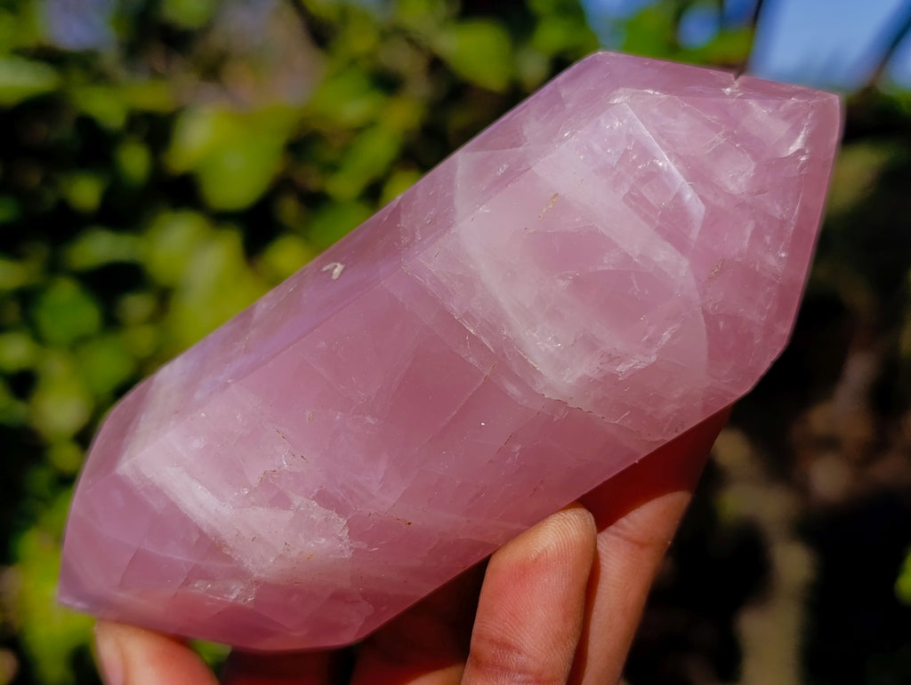 Polished Double Terminated Rose Quartz Points x 12 Ambatondrazaka, Madagascar - Toprock Gemstones and Minerals 