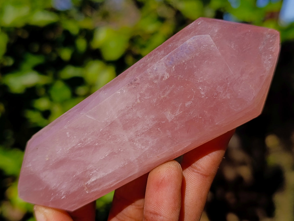 Polished Double Terminated Rose Quartz Points x 12 Ambatondrazaka, Madagascar - Toprock Gemstones and Minerals 