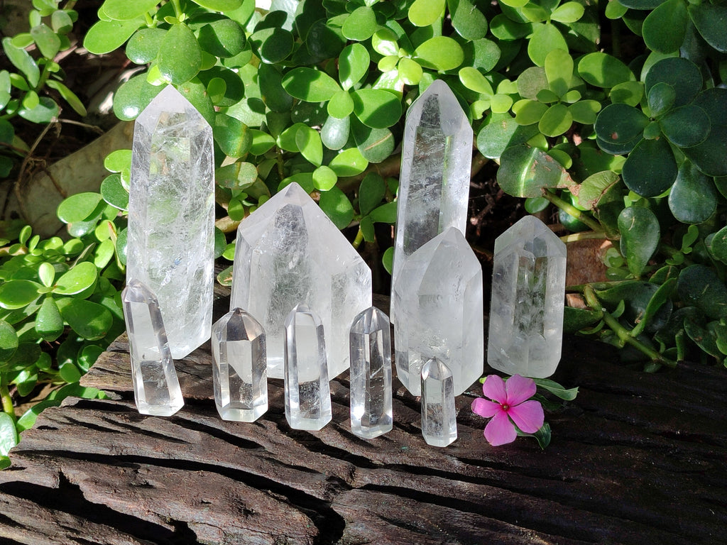 Polished Clear Quartz Crystals x 10 From Madagascar - Toprock Gemstones and Minerals 