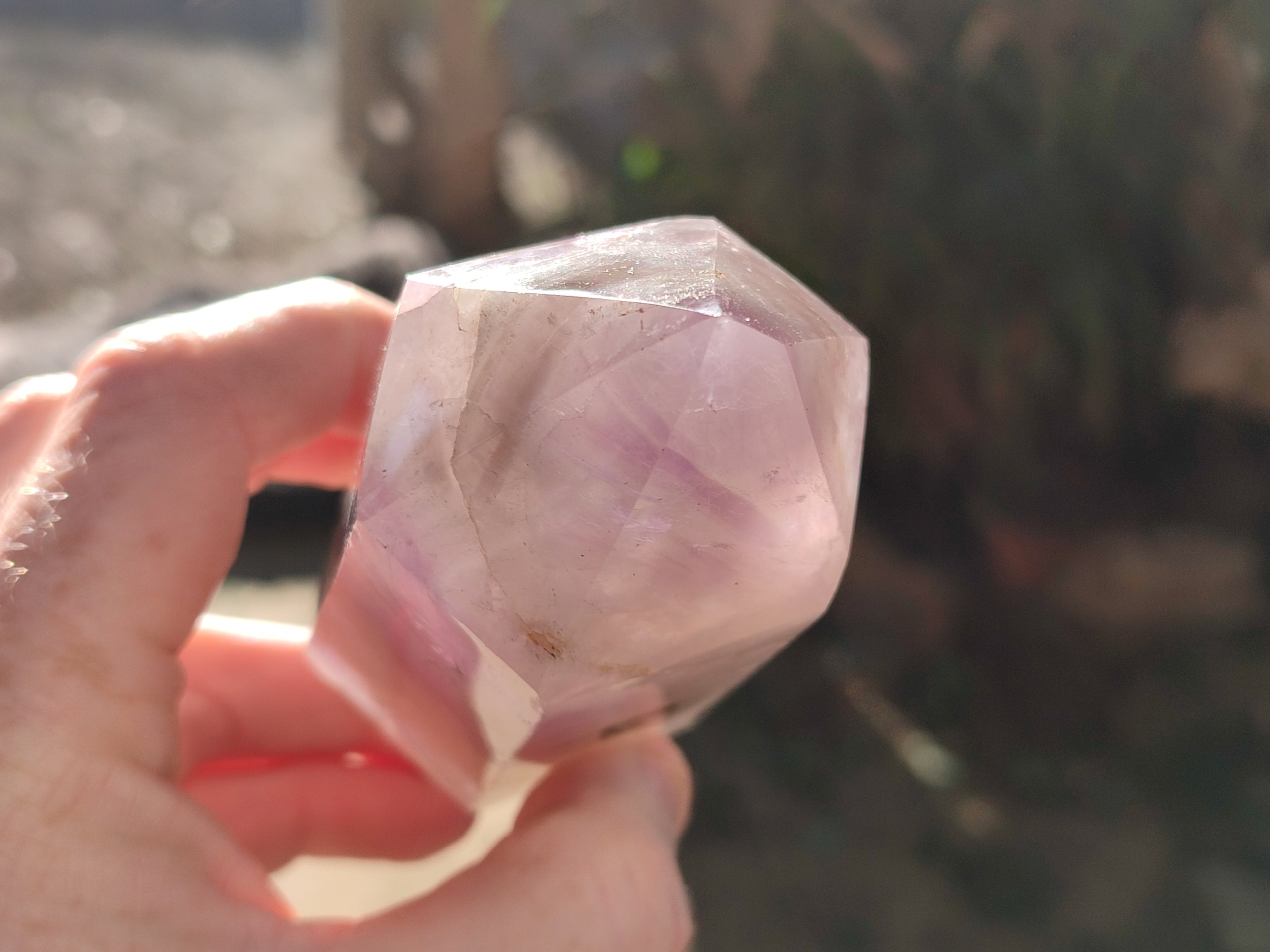 Polished Chevron Amethyst Points x 4 from Ankazobe, Madagascar - Toprock Gemstones and Minerals 