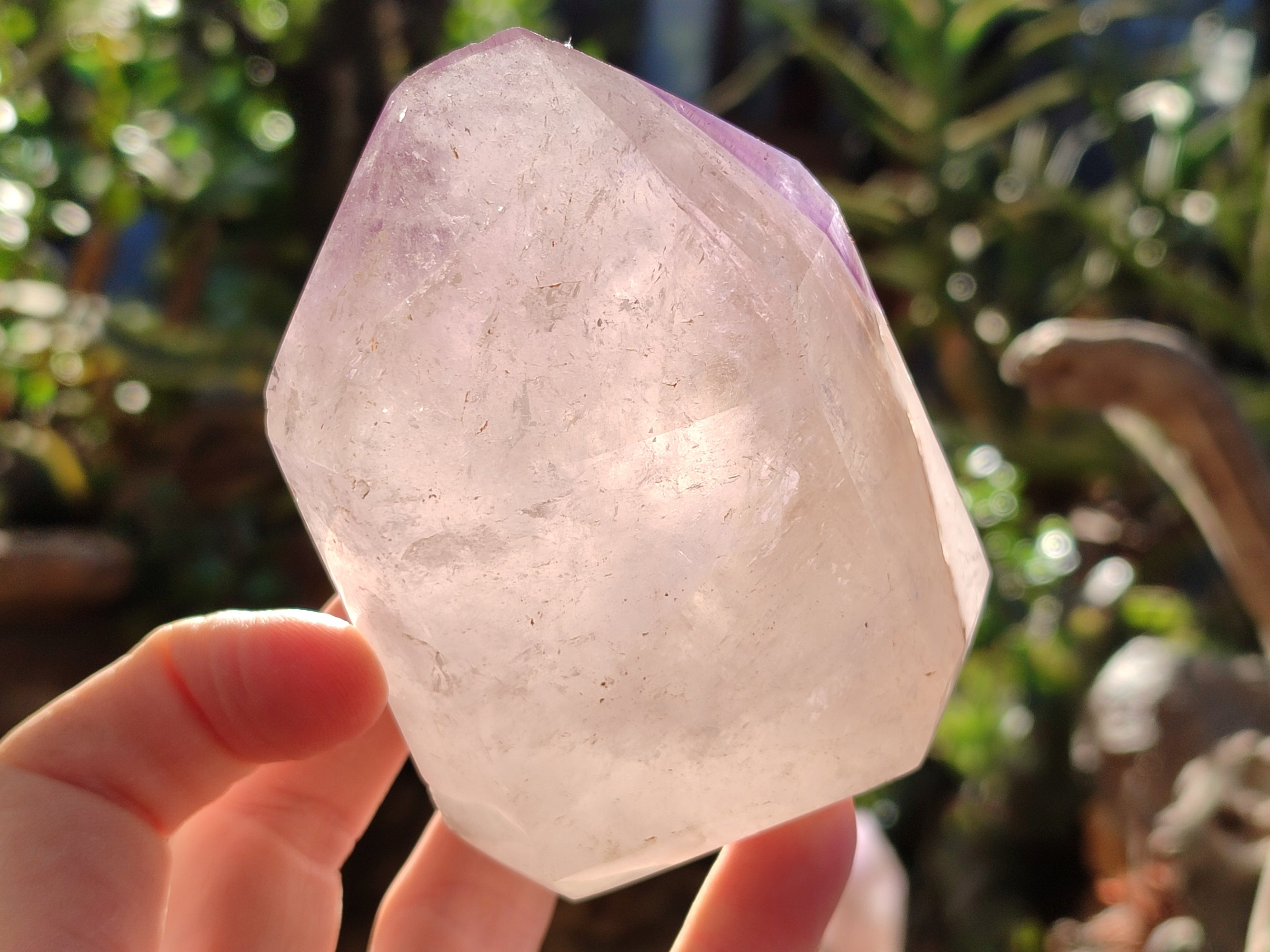 Polished Chevron Amethyst Points x 4 from Ankazobe, Madagascar - Toprock Gemstones and Minerals 