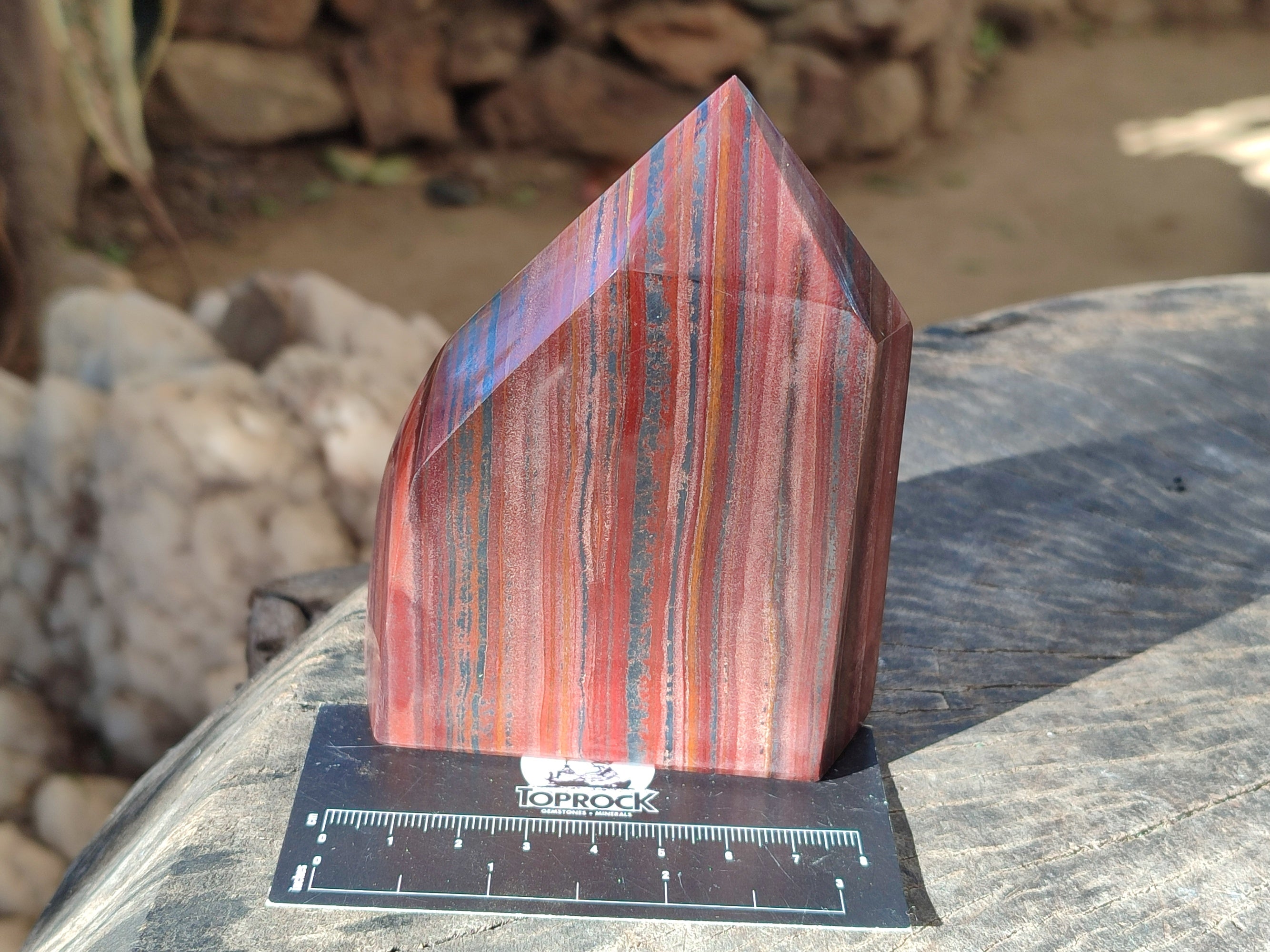 Polished Banded Tiger Iron Jasper Points x 2 From Northern Cape, South Africa - Toprock Gemstones and Minerals 