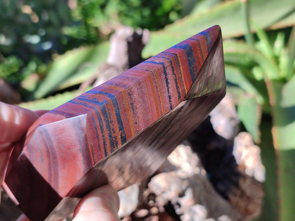 Polished Banded Tiger Iron Jasper Points x 2 From Northern Cape, South Africa - Toprock Gemstones and Minerals 