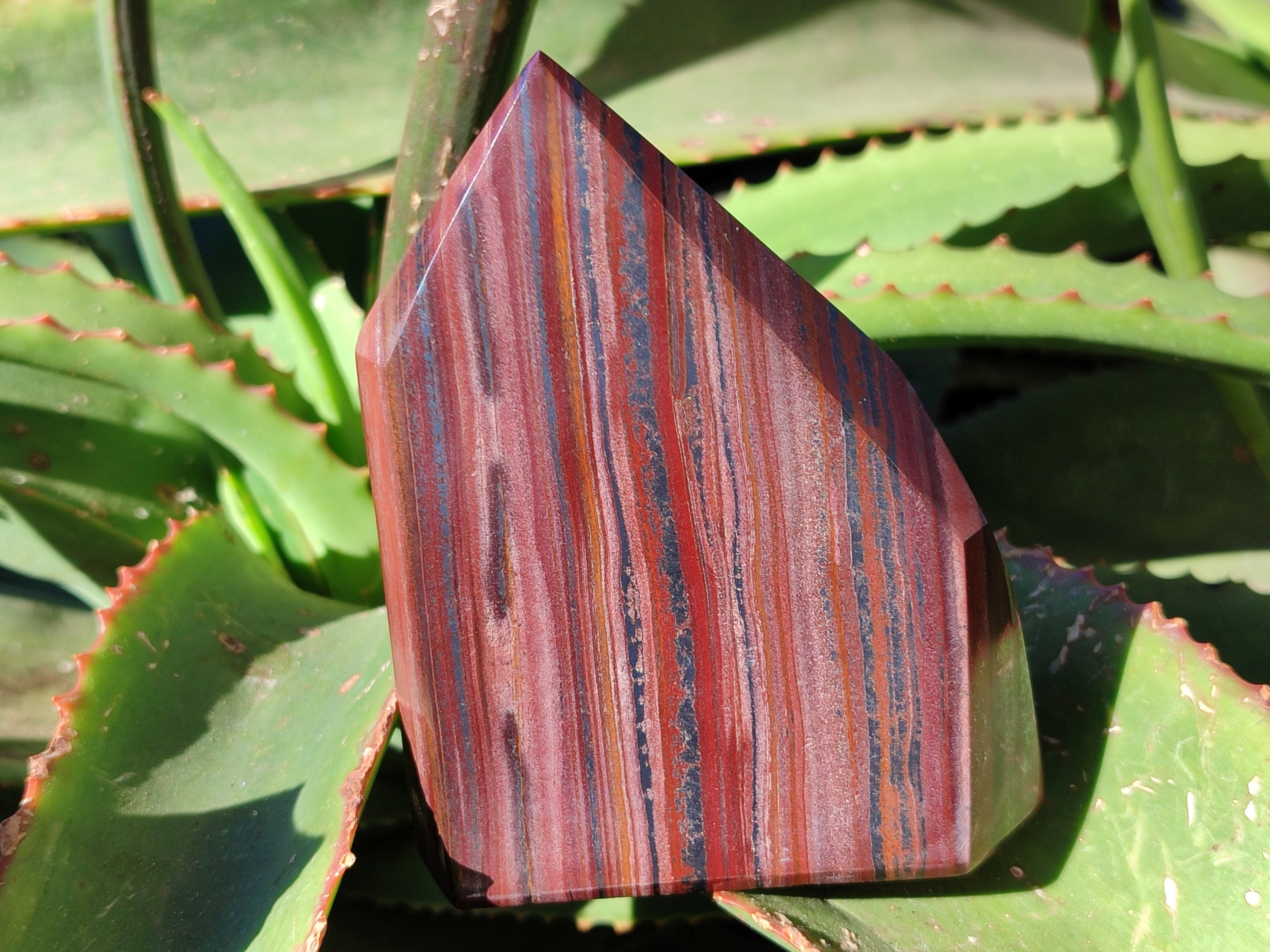 Polished Banded Tiger Iron Jasper Points x 2 From Northern Cape, South Africa - Toprock Gemstones and Minerals 