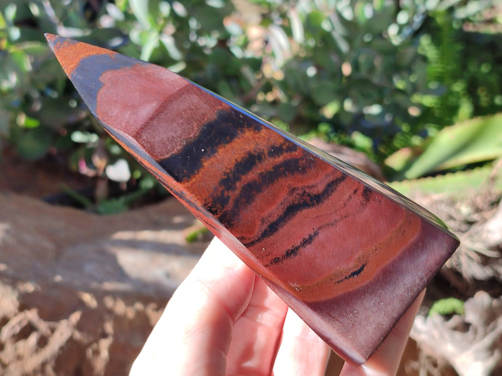 Polished Banded Tiger Iron Jasper Points x 2 From Northern Cape, South Africa - Toprock Gemstones and Minerals 