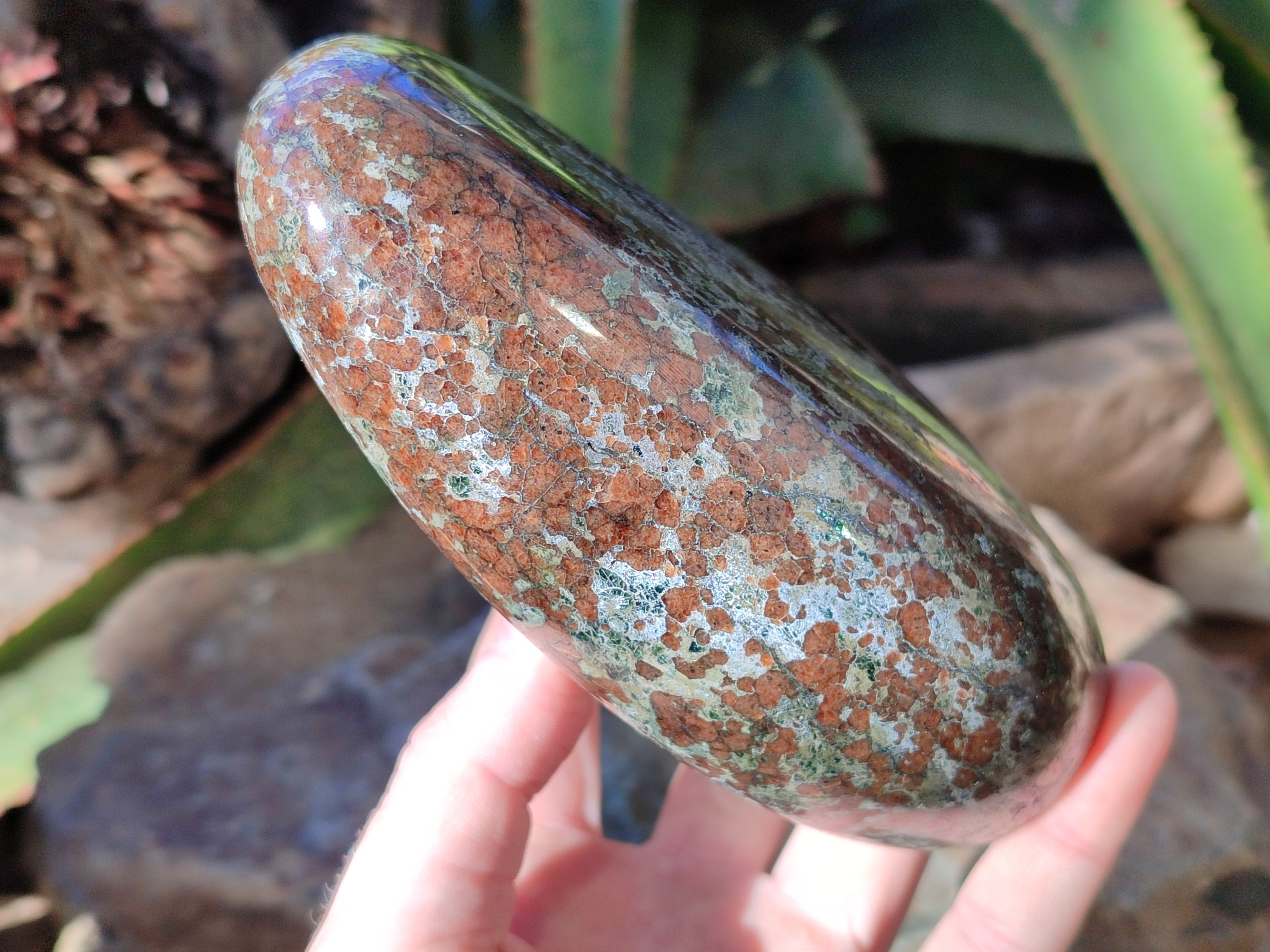 Polished Eclogite Standing Free Form x 1 From Northern Cape, South Africa - Toprock Gemstones and Minerals 