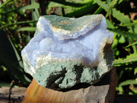 Natural Blue Lace Agate Geodes x 2 From Nsanje, Malawi