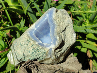Natural Blue Lace Agate Geodes x 2 From Nsanje, Malawi