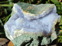 Natural Blue Lace Agate Geodes x 2 From Nsanje, Malawi