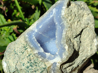 Natural Blue Lace Agate Geodes x 2 From Nsanje, Malawi