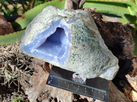 Natural Blue Lace Agate Geodes x 2 From Nsanje, Malawi