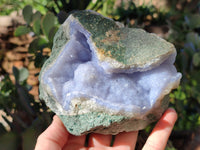 Natural Blue Lace Agate Geodes x 2 From Nsanje, Malawi