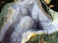 Natural Blue Lace Agate Geodes x 2 From Nsanje, Malawi
