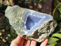 Natural Blue Lace Agate Geodes x 2 From Nsanje, Malawi