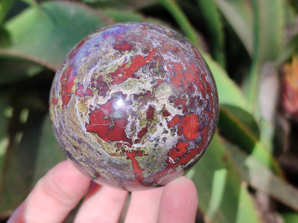 Polished Bastite Dragons Blood Stone Sphere-Ball x 3 From Tshipise, South Africa - Toprock Gemstones and Minerals 