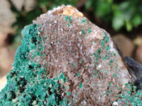 Natural Ball Malachite On Drusy Smokey Quartz and Dolomite Matrix Specimen x 1 From Kambove, Congo