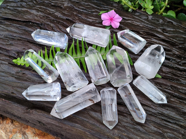 Polished Clear Quartz Crystals x 13 From Madagascar