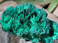 Natural Silky Malachite Specimens x 3 From Kasompe, Congo - Toprock Gemstones and Minerals 