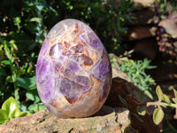 Polished Chevron Amethyst Standing Free Form x 3 From Ankazobe, Madagascar - Toprock Gemstones and Minerals 