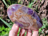 Polished Chevron Amethyst Standing Free Form x 3 From Ankazobe, Madagascar - Toprock Gemstones and Minerals 