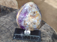 Polished Chevron Amethyst Standing Free Form x 3 From Ankazobe, Madagascar - Toprock Gemstones and Minerals 