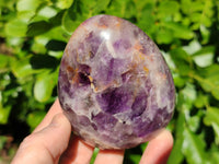 Polished Chevron Amethyst Standing Free Form x 3 From Ankazobe, Madagascar - Toprock Gemstones and Minerals 