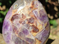 Polished Chevron Amethyst Standing Free Form x 3 From Ankazobe, Madagascar - Toprock Gemstones and Minerals 