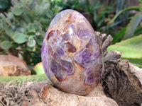 Polished Chevron Amethyst Standing Free Form x 3 From Ankazobe, Madagascar - Toprock Gemstones and Minerals 