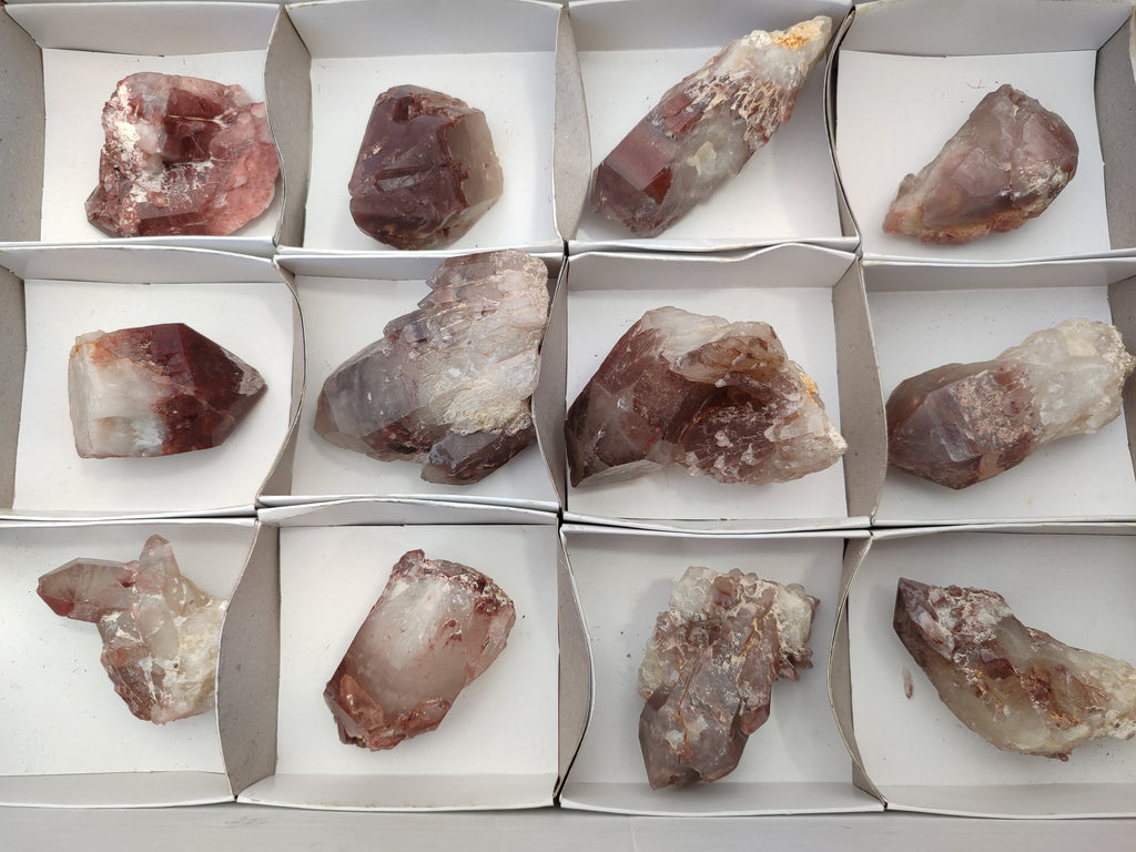 Natural Red Hematoid Quartz Clusters x 12 From Karoi, Zimbabwe - Toprock Gemstones and Minerals 