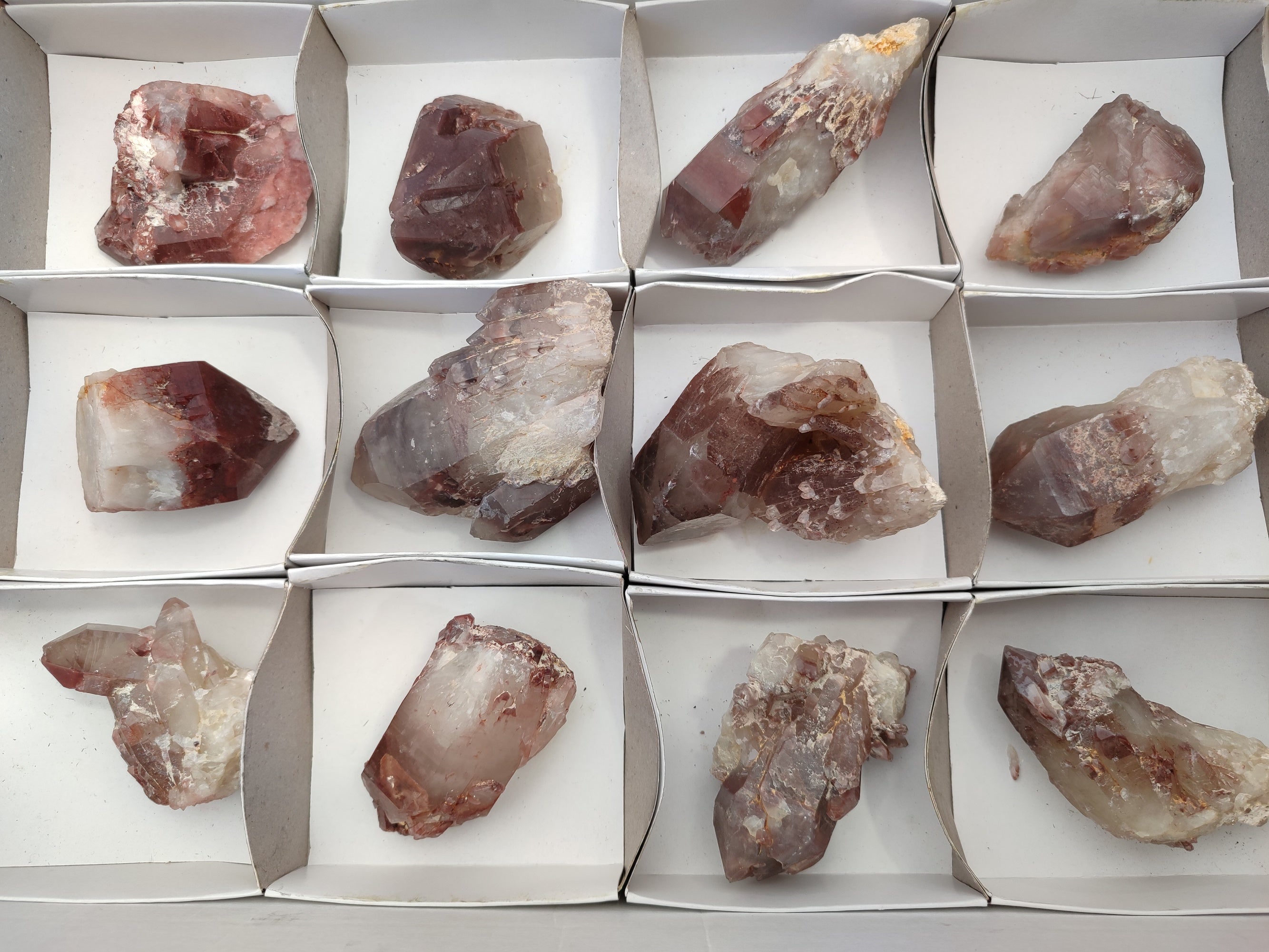 Natural Red Hematoid Quartz Clusters x 12 From Karoi, Zimbabwe - Toprock Gemstones and Minerals 