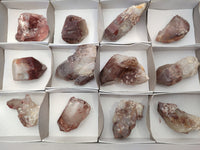 Natural Red Hematoid Quartz Clusters x 12 From Karoi, Zimbabwe