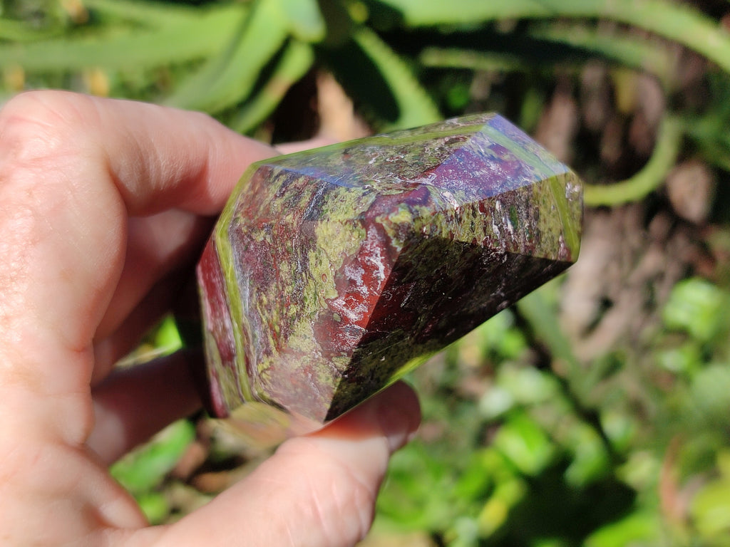 Polished Bastite Dragons Blood Stone Points x 3 From Tshipise, South Africa - Toprock Gemstones and Minerals 