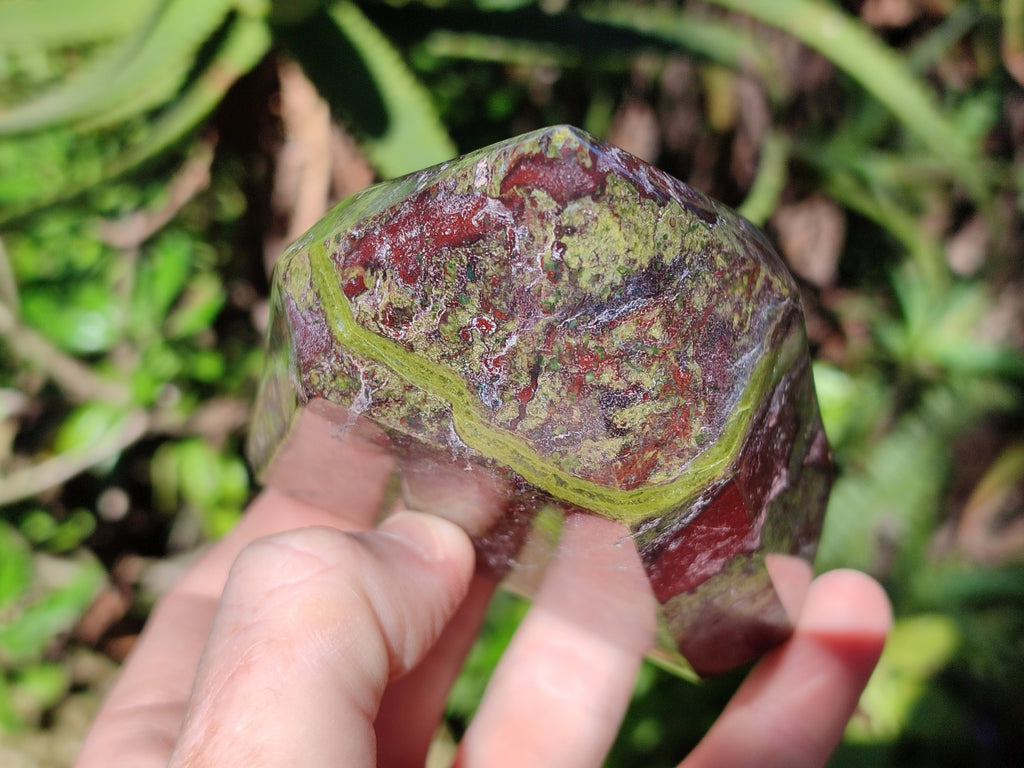 Polished Bastite Dragons Blood Stone Points x 3 From Tshipise, South Africa - Toprock Gemstones and Minerals 