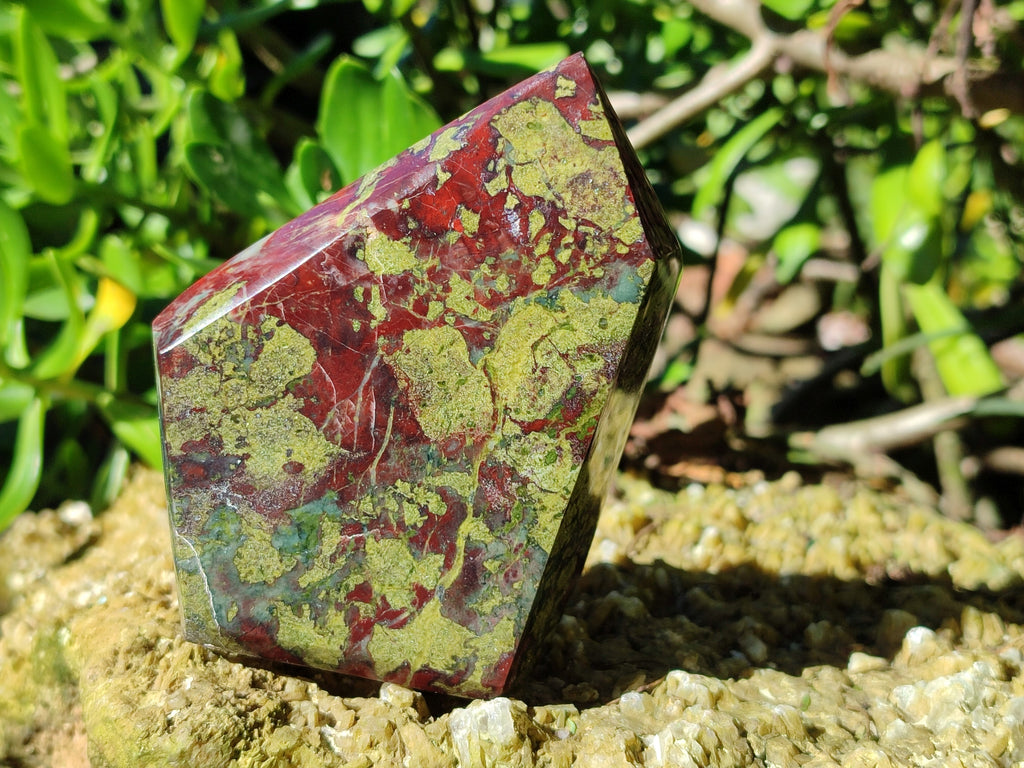 Polished Bastite Dragons Blood Stone Points x 3 From Tshipise, South Africa - Toprock Gemstones and Minerals 