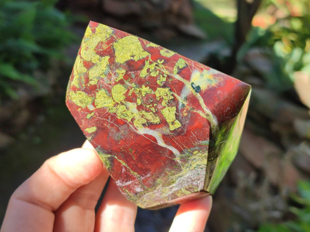 Polished Bastite Dragons Blood Stone Points x 3 From Tshipise, South Africa - Toprock Gemstones and Minerals 