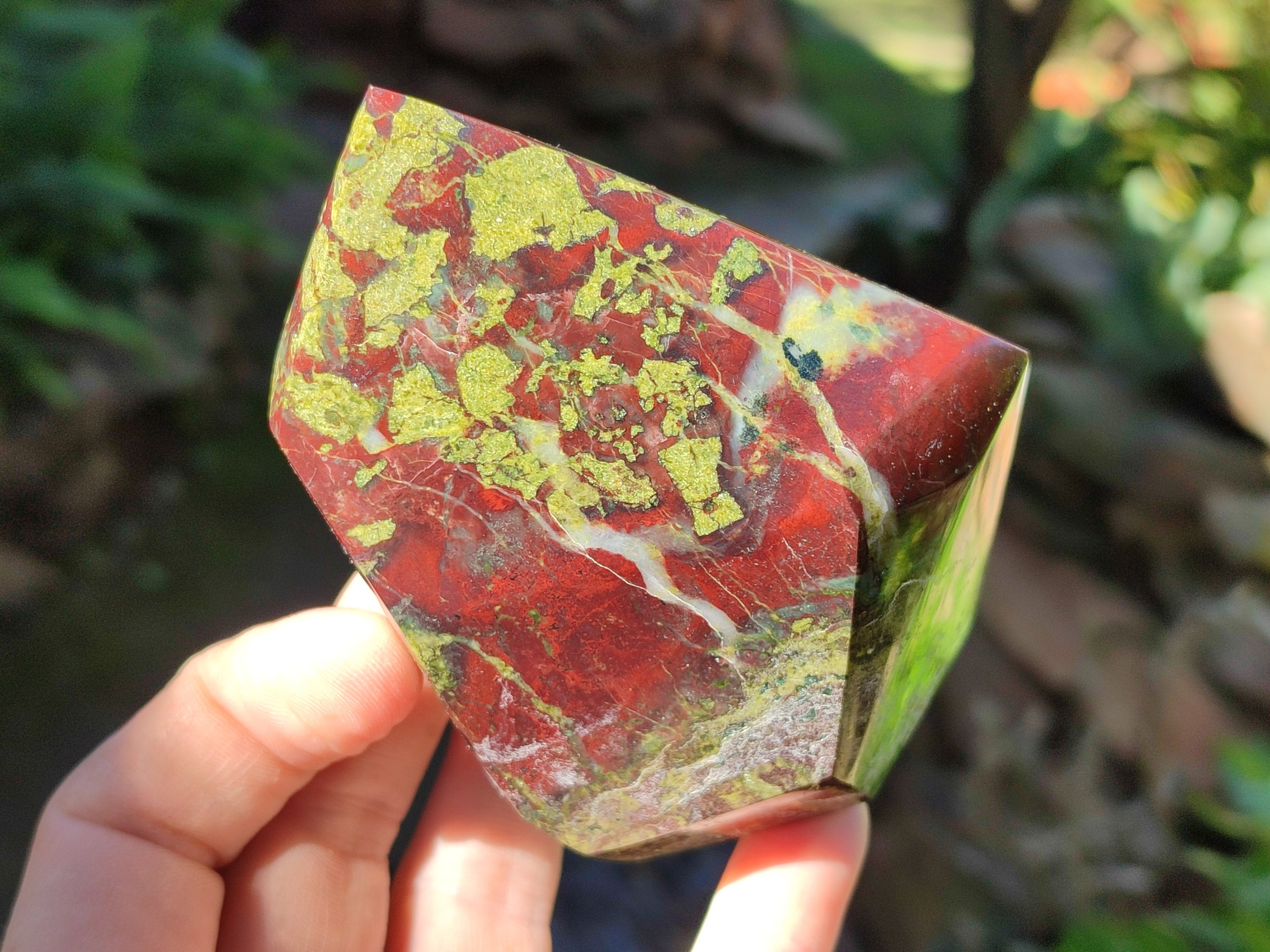 Polished Bastite Dragons Blood Stone Points x 3 From Tshipise, South Africa - Toprock Gemstones and Minerals 