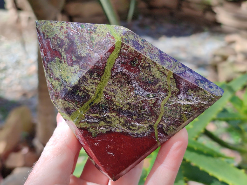Polished Bastite Dragons Blood Stone Points x 3 From Tshipise, South Africa - Toprock Gemstones and Minerals 
