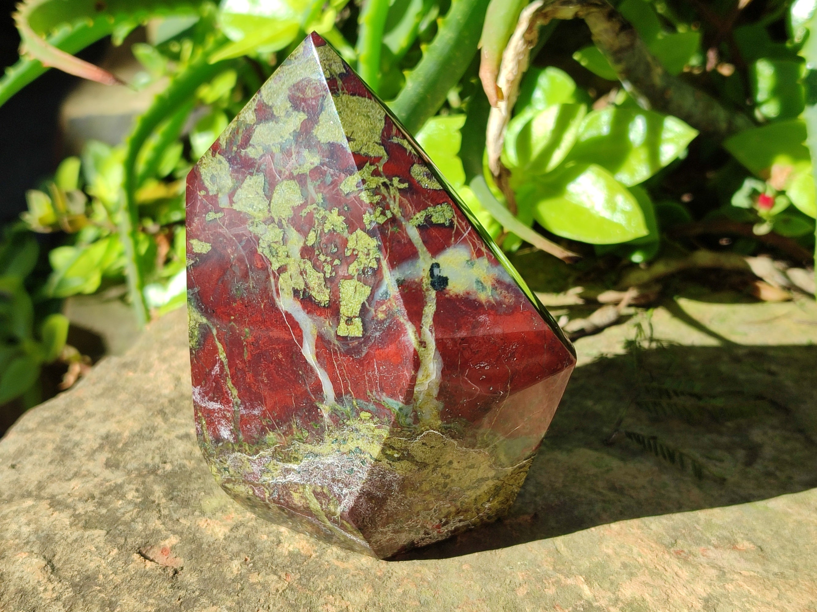 Polished Bastite Dragons Blood Stone Points x 3 From Tshipise, South Africa - Toprock Gemstones and Minerals 