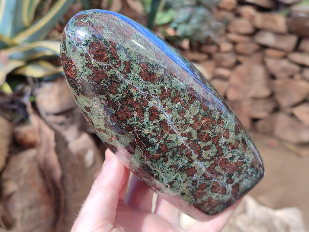 Polished Eclogite Standing Free Form x 1 From Northern Cape, South Africa - Toprock Gemstones and Minerals 