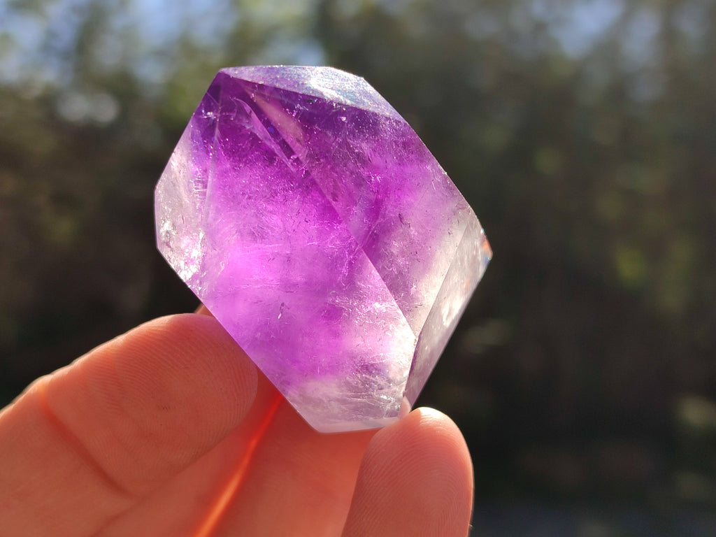 Polished Mixed Wonderland Inclusion Quartz Crystals Including Speculate Hematite x 12 from Madagascar - Toprock Gemstones and Minerals 