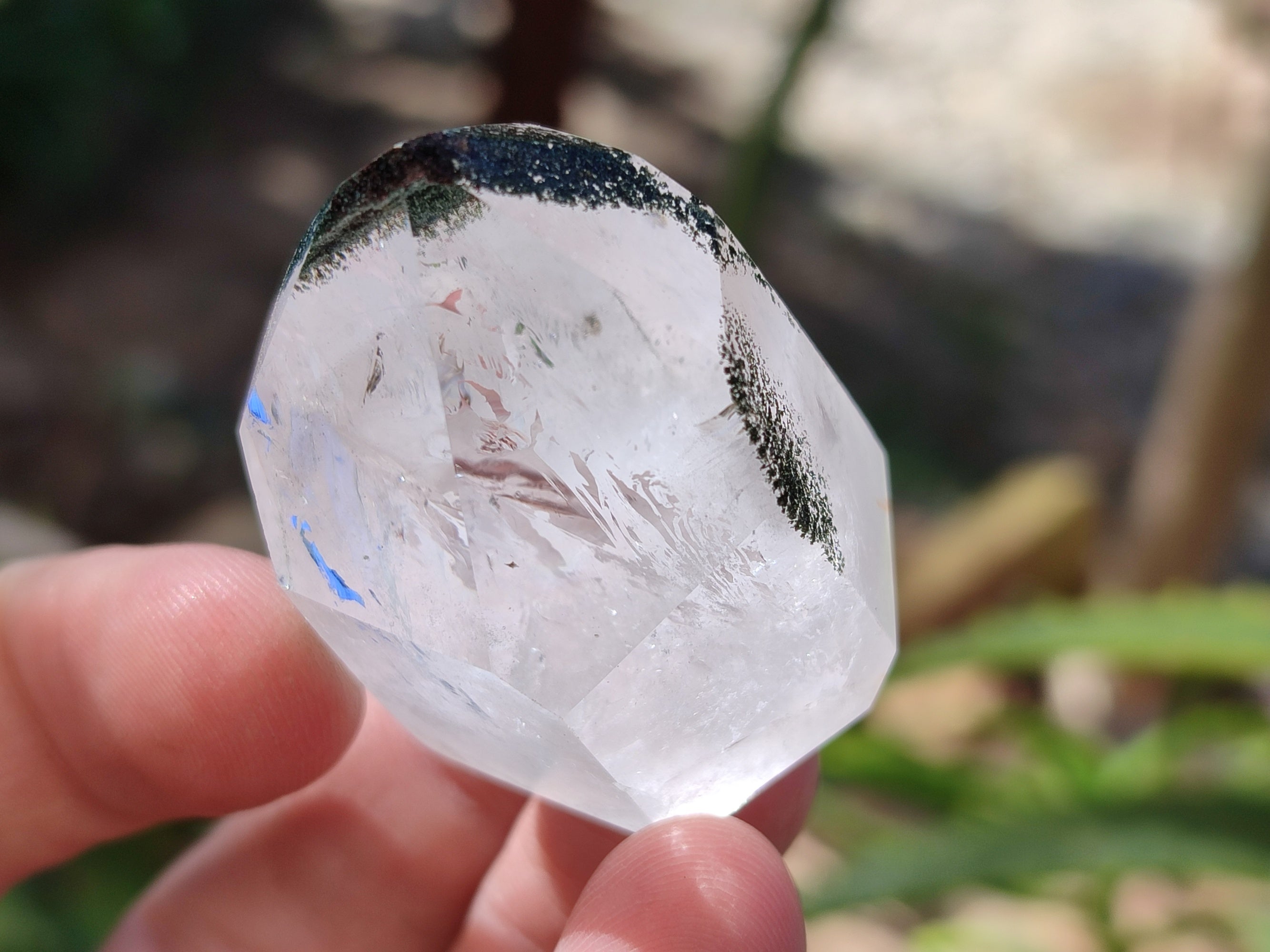Polished Mixed Wonderland Inclusion Quartz Crystals Including Speculate Hematite x 12 from Madagascar - Toprock Gemstones and Minerals 