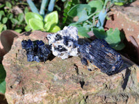 Natural Schorl Black Tourmaline Crystal Specimens on Orthoclase Matrix x 35 From Erongo, Namibia - Toprock Gemstones and Minerals 